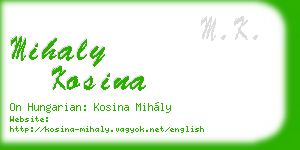 mihaly kosina business card